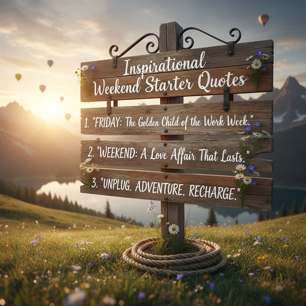 Inspirational Weekend Starter Quotes