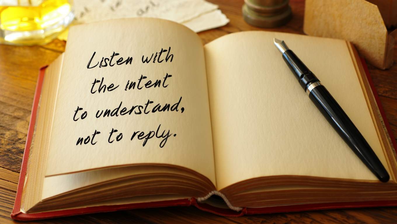 Listen with the intent to understand not to reply