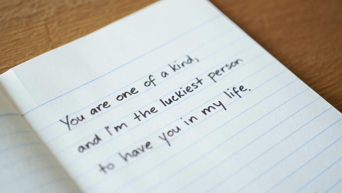 You are one of a kind, and I'm the luckiest person to have you in my life