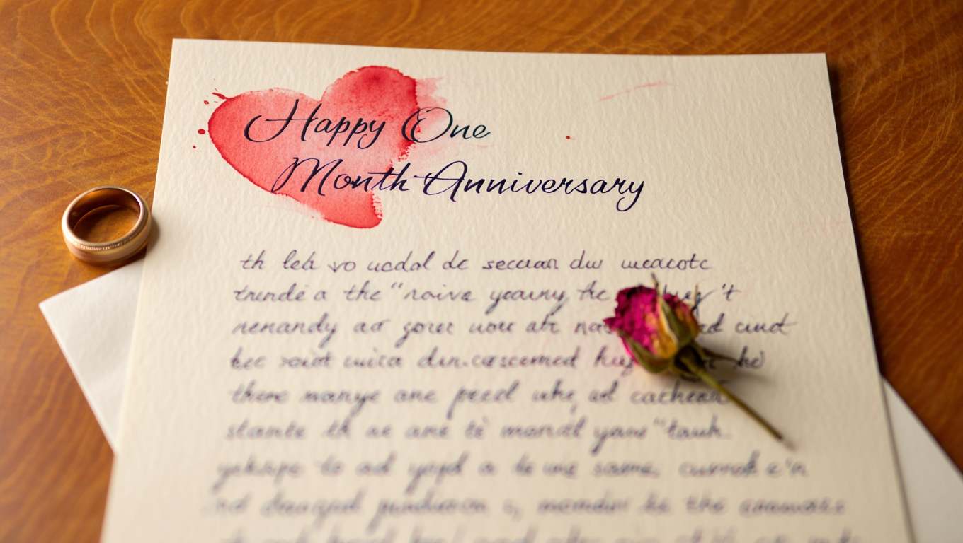 Short & Sweet Wishes One Month Anniversary for Husband