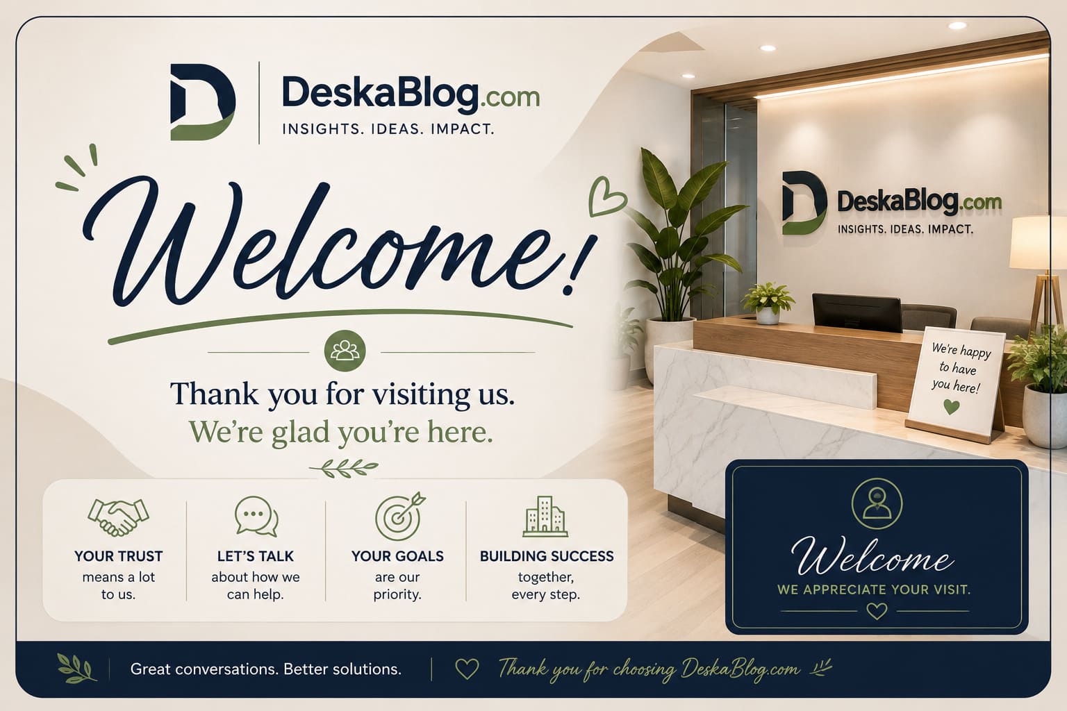 350+ Welcome Messages for Customers, Clients & Guests (2026 Guide With Templates You Can Steal) 18 Client Visit and Office Reception Welcome Messages