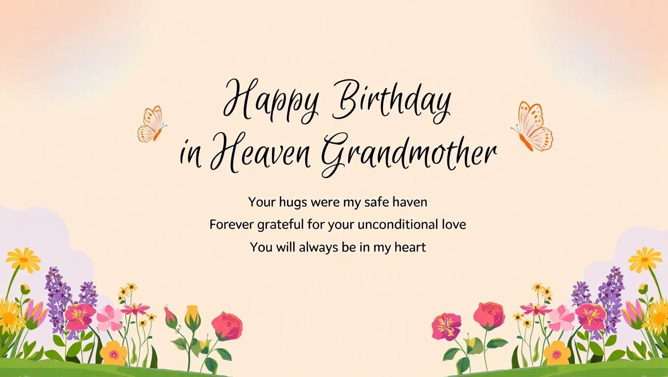 150+ Happy Birthday in Heaven Grandmother Messages & Poems: Honoring Your Angel's Memory 3 50+ Short Happy Birthday in Heaven Grandmother Messages