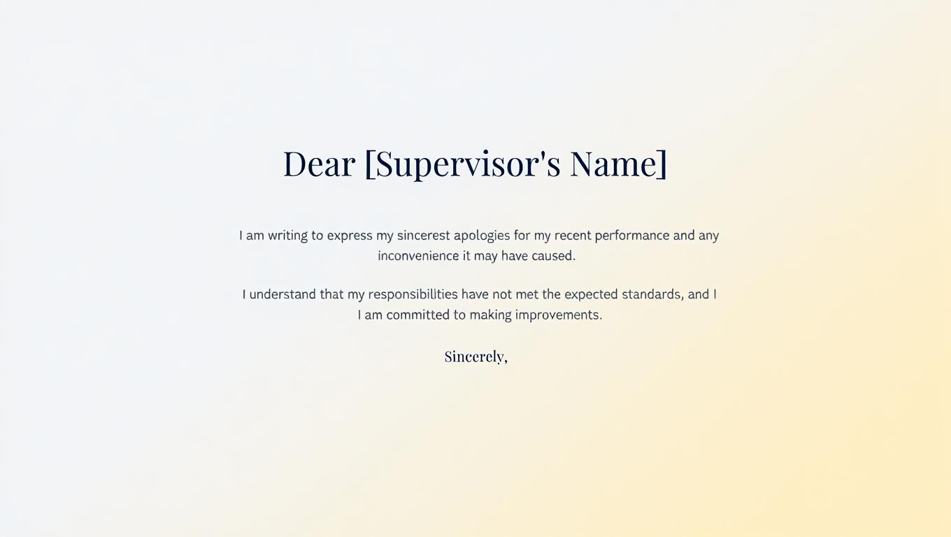 Apology Messages for Boss