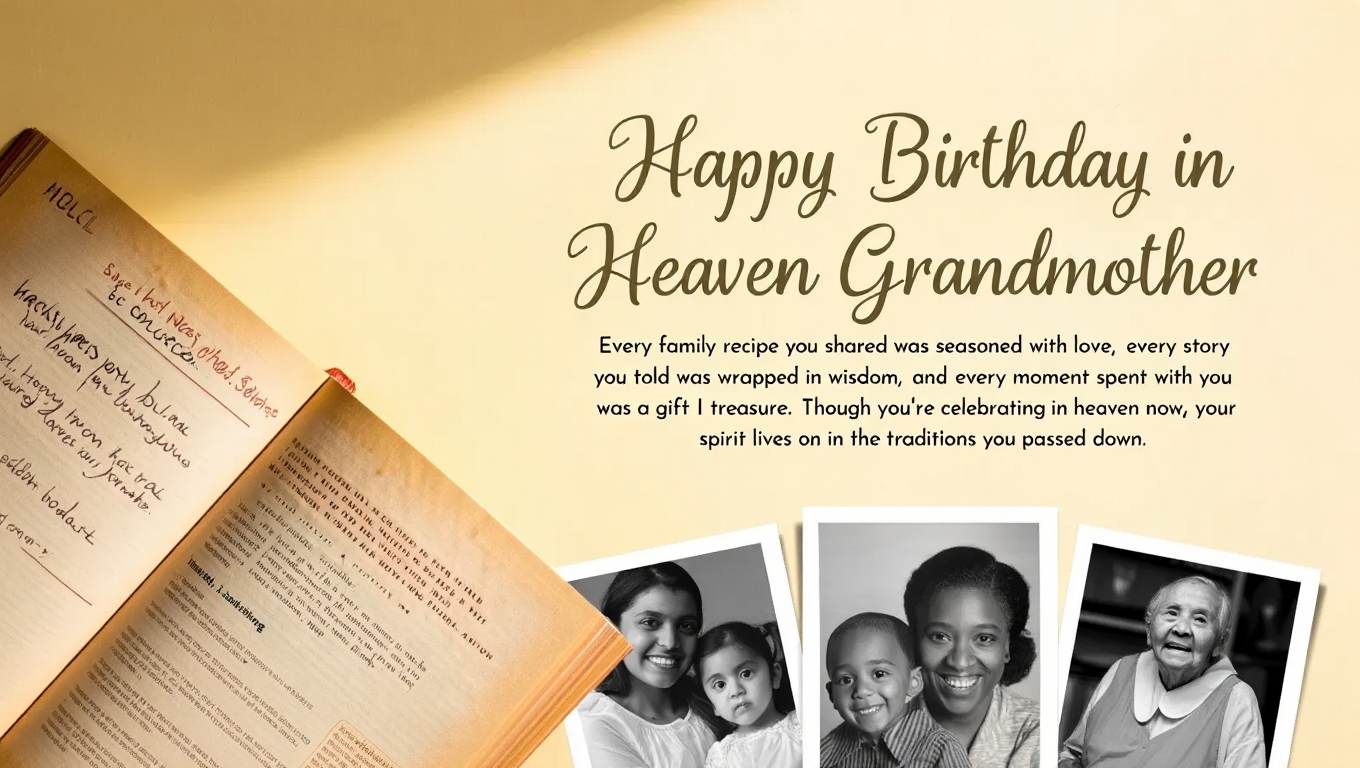 150+ Happy Birthday in Heaven Grandmother Messages & Poems: Honoring Your Angel's Memory 5 Beautiful Birthday Poems for Grandmother in Heaven