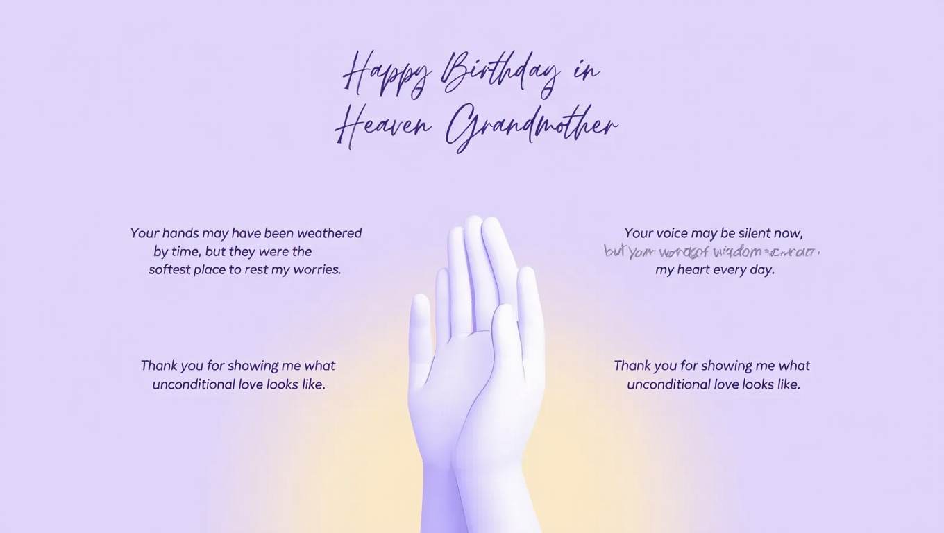 150+ Happy Birthday in Heaven Grandmother Messages & Poems: Honoring Your Angel's Memory 6 Beautiful Birthday Poems for Grandmother in Heaven