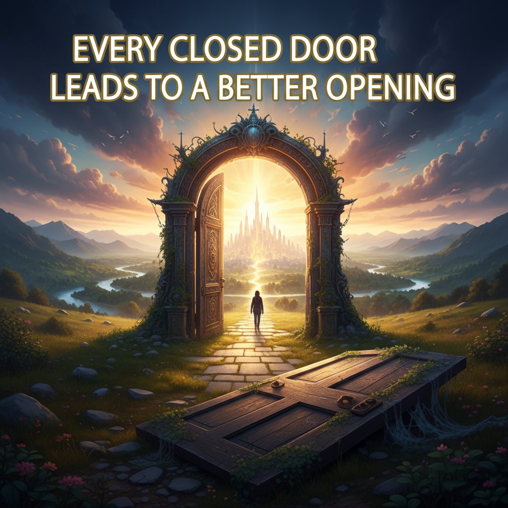 Every closed door leads to a better opening.