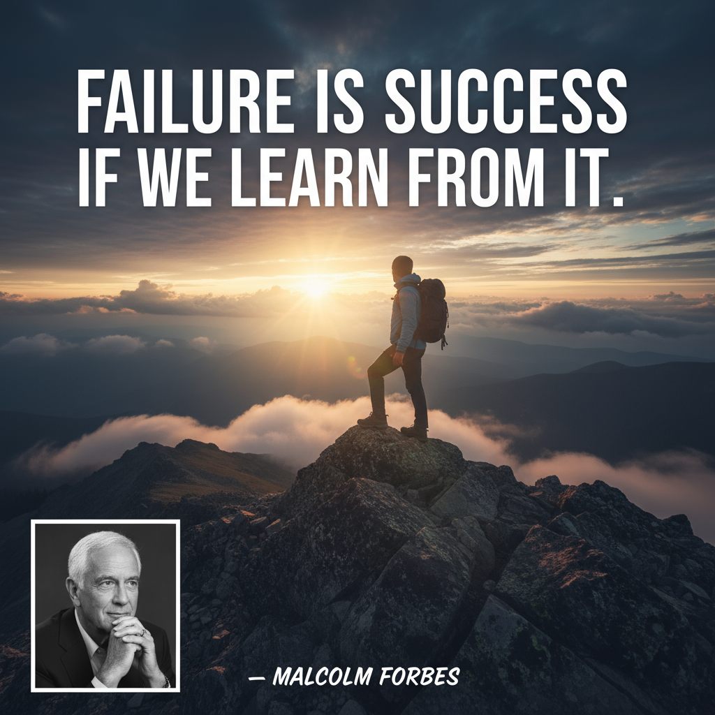 Failure is success if we learn from it. Malcolm Forbes