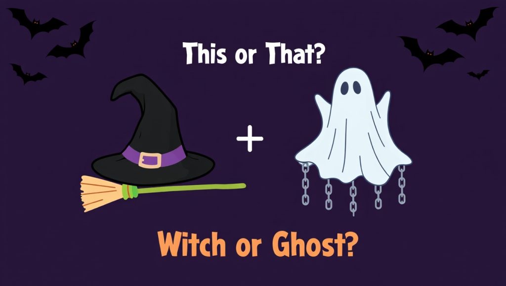 100+ This or That Questions for Halloween: Spooky Party Games 1 Halloween Activity and Tradition This or That Questions 1