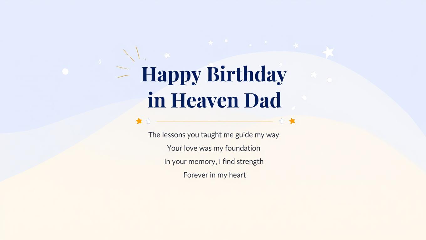 Happy Birthday in Heaven Dad Messages