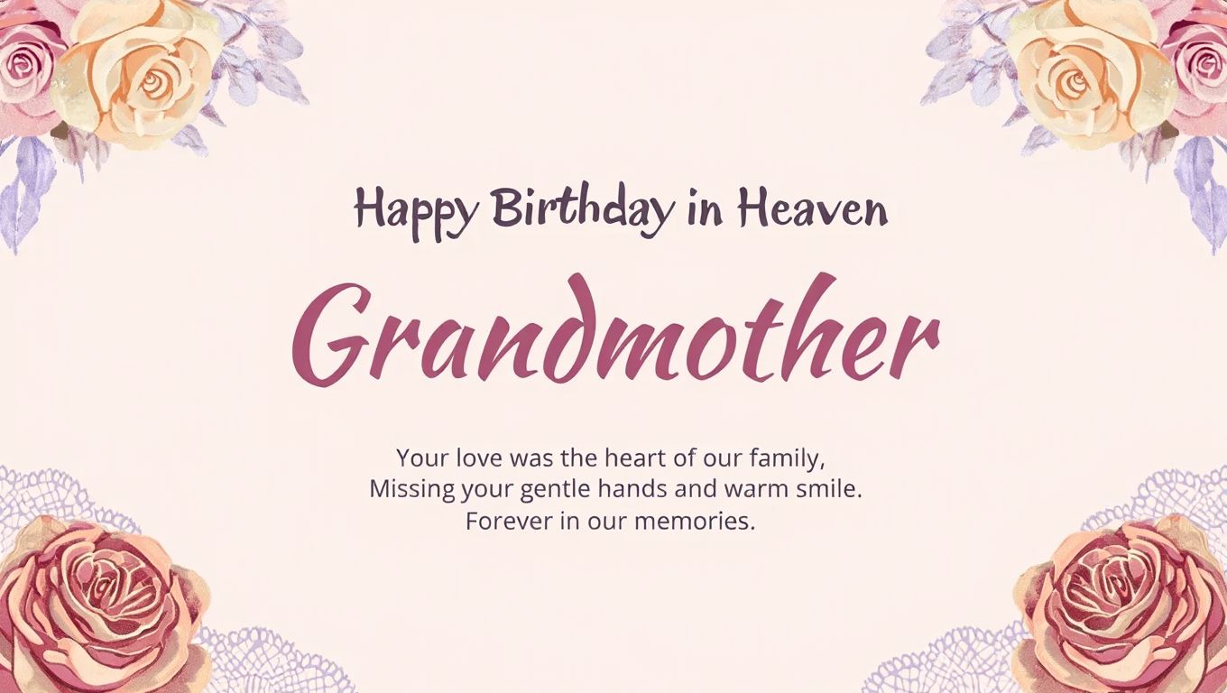 Happy Birthday in Heaven Grandmother