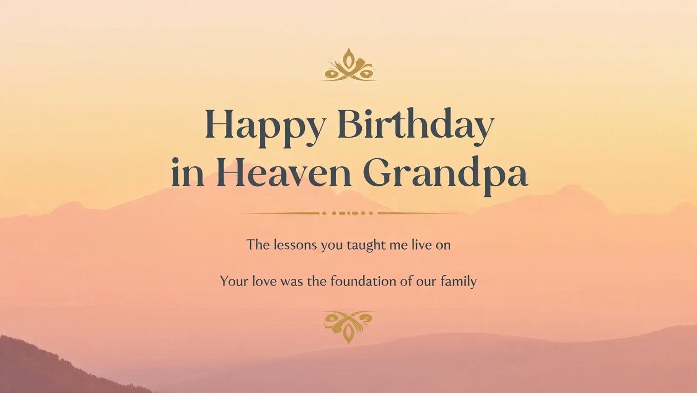 Happy Birthday in Heaven Grandpa