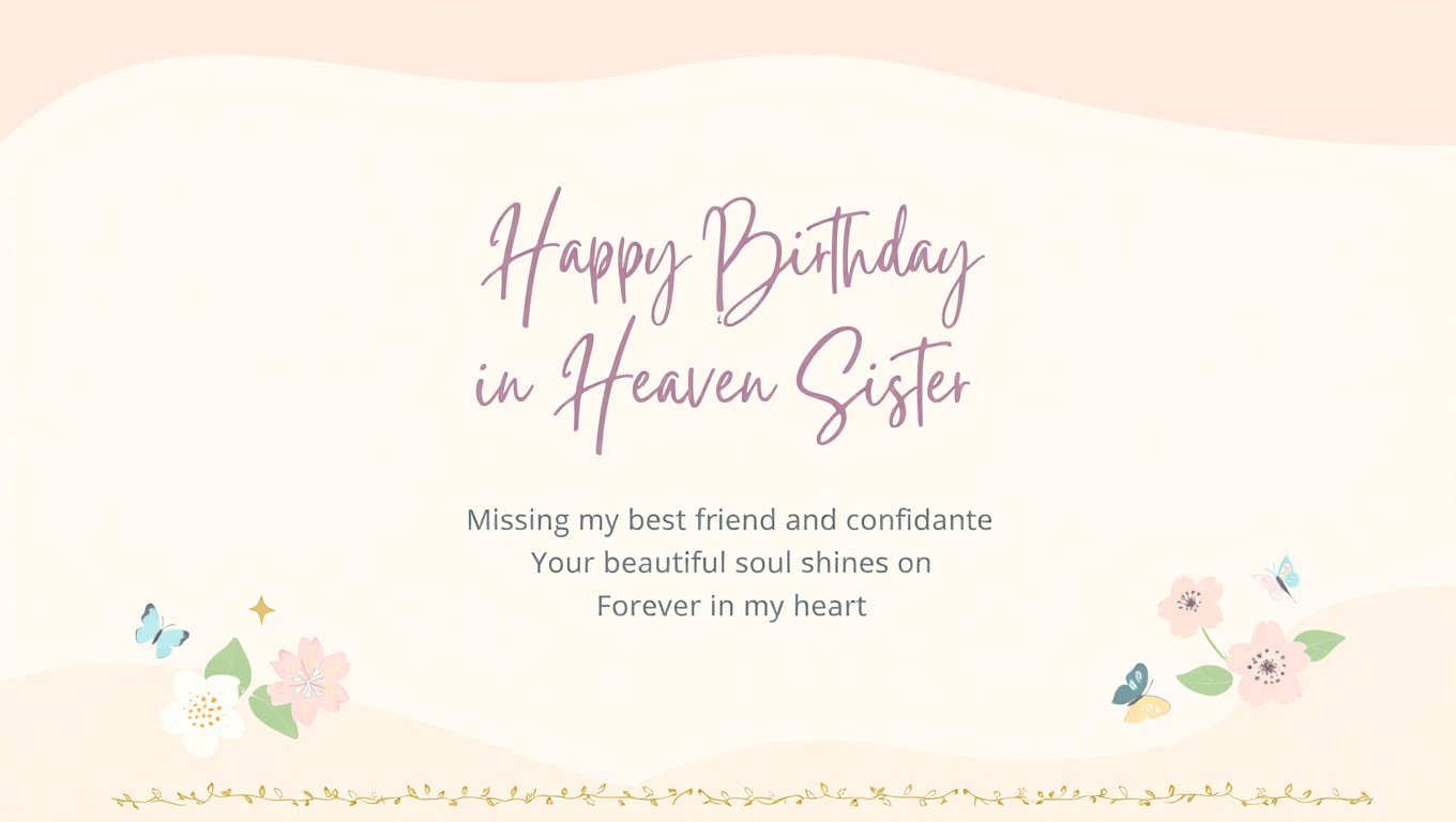 Happy Birthday in Heaven Sister