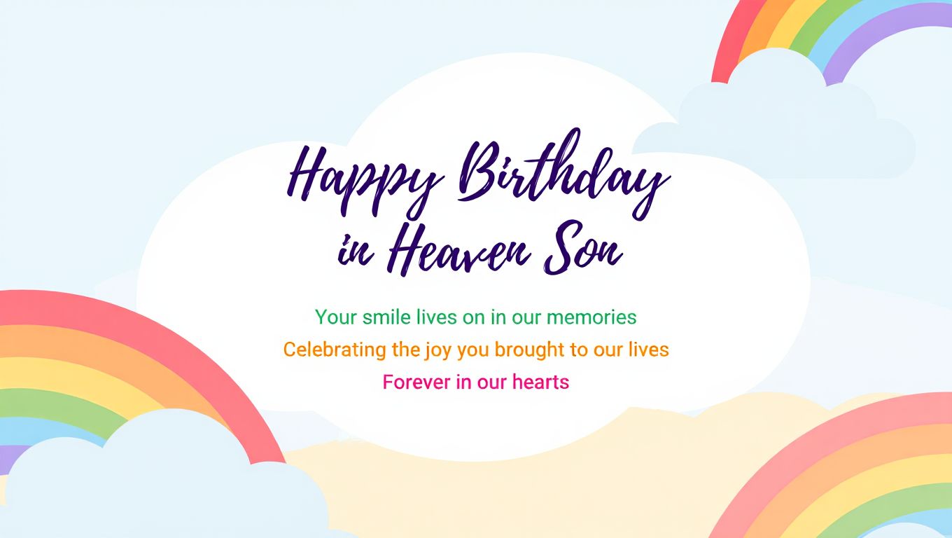 Happy Birthday in Heaven Son