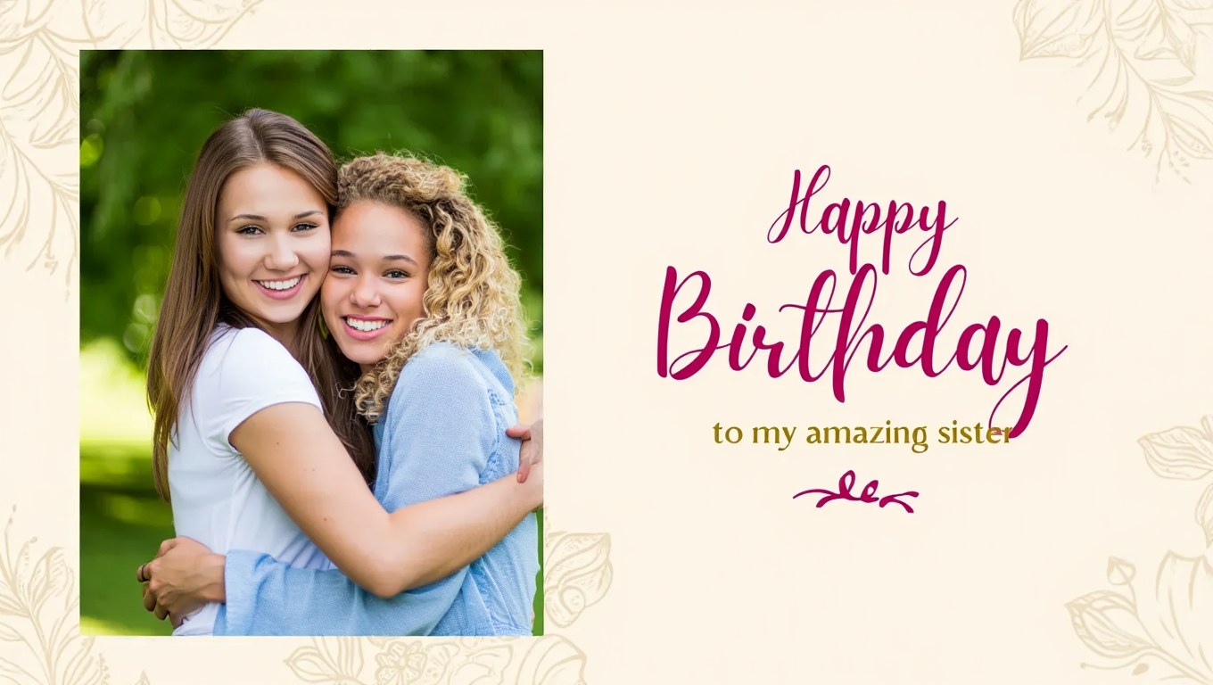 Heartfelt Birthday Message for Sister