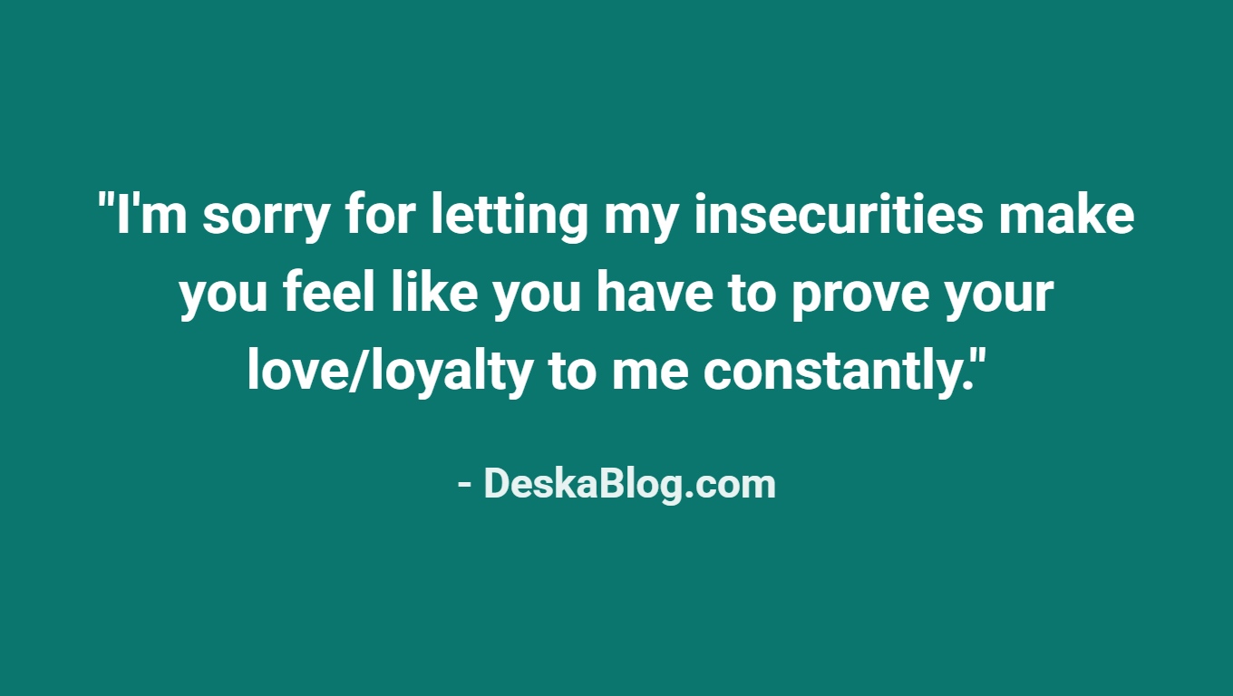 Insecurity Apology Messages