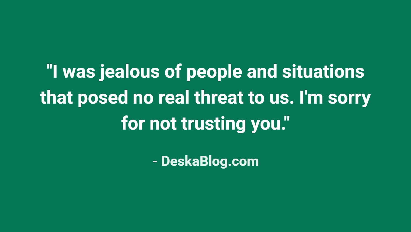 Jealousy Apology Messages