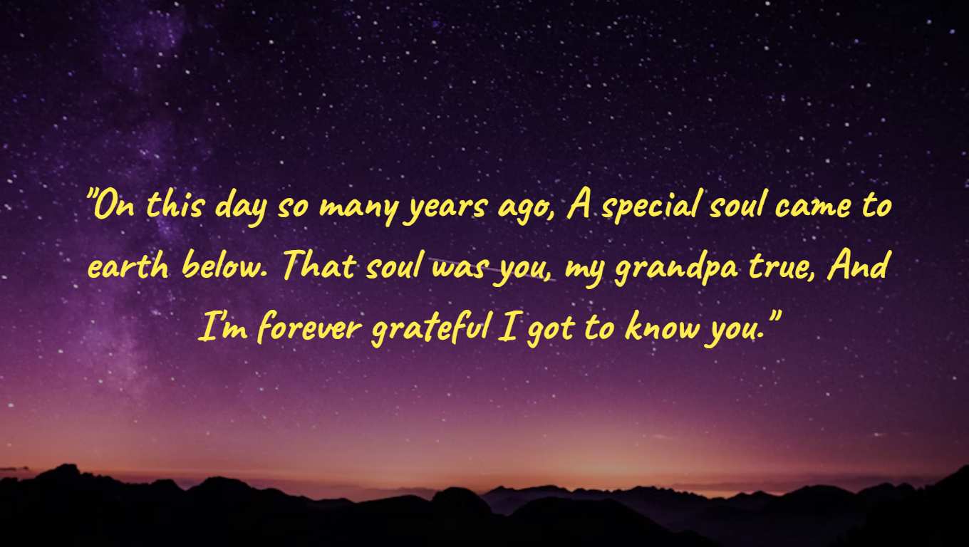 Long Birthday Poems for Grandpa in Heaven