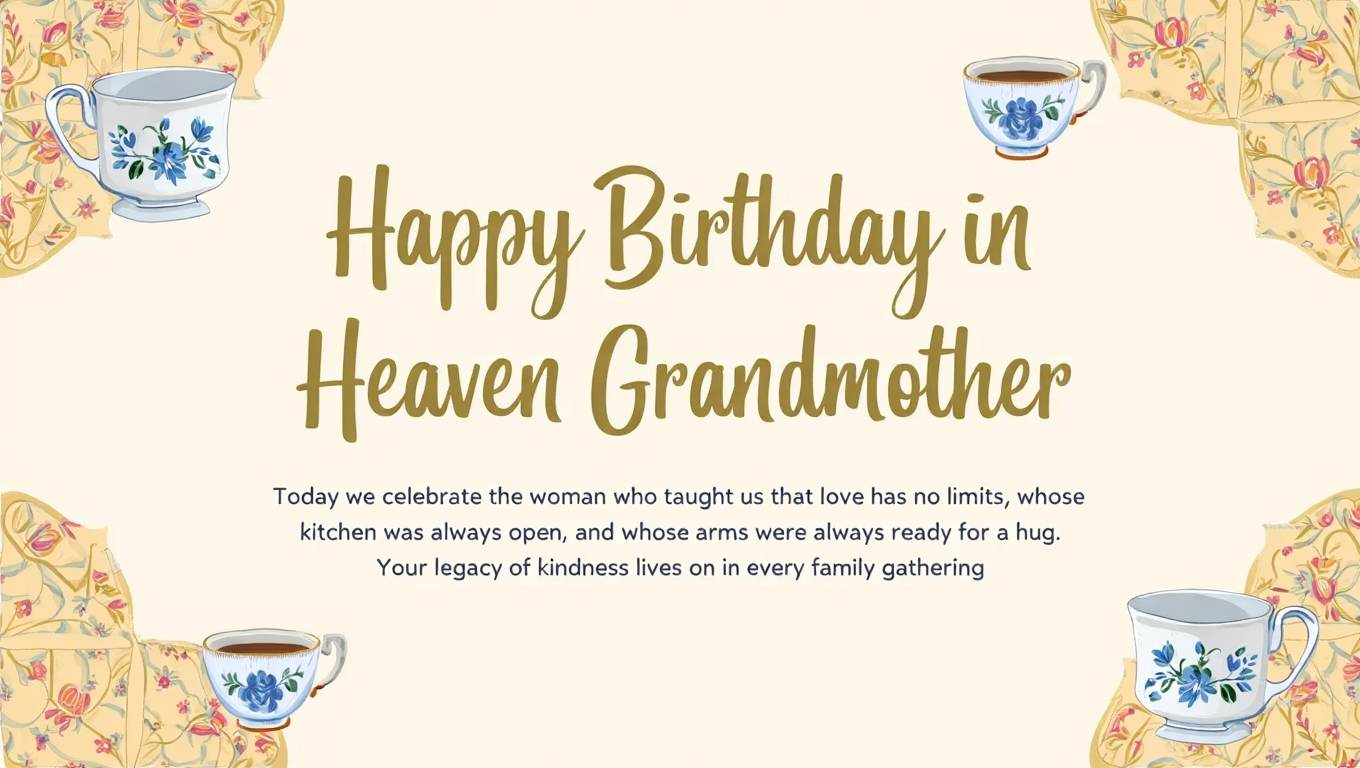 150+ Happy Birthday in Heaven Grandmother Messages & Poems: Honoring Your Angel's Memory 4 Longer Happy Birthday Messages for Grandmother in Heaven