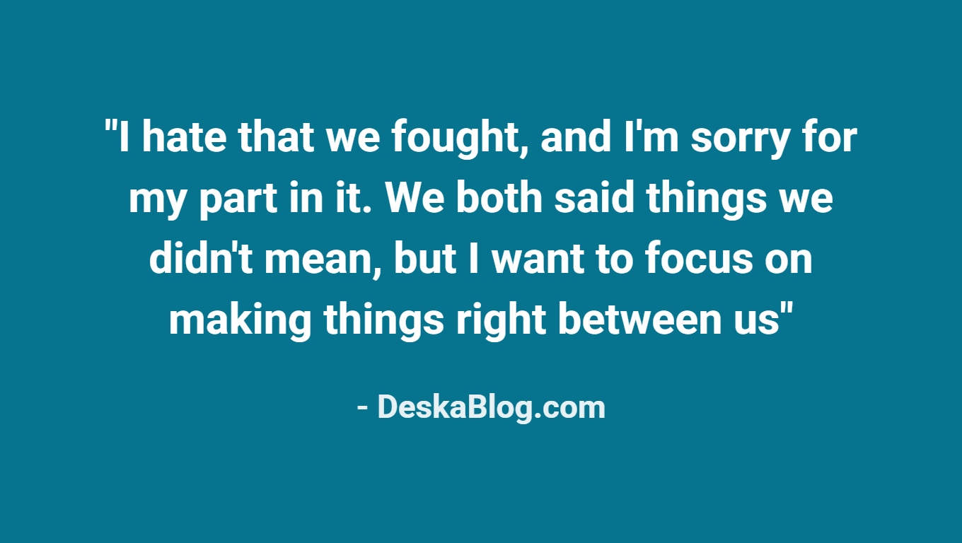 Post-Fight Apology Messages