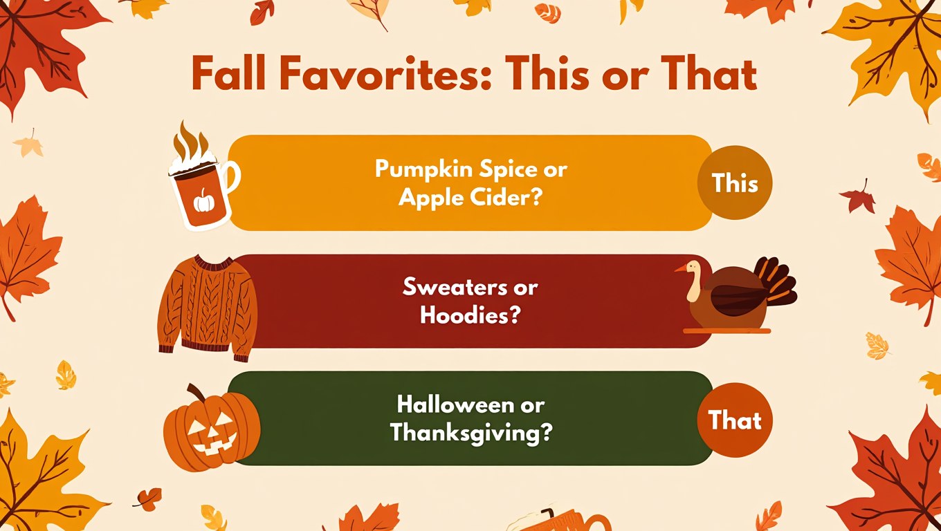 ​Seasonal and Holiday This or That Questions for Back to School