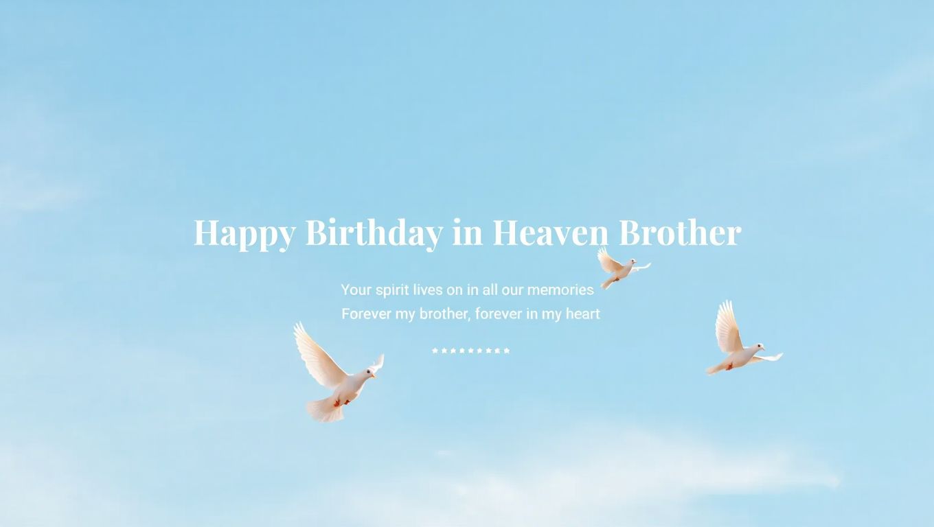 Short Happy Birthday in heaven brother quotes