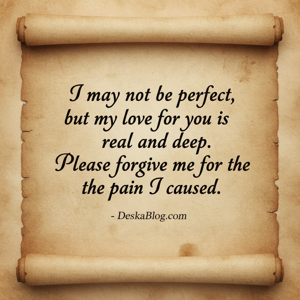 Short and Sweet Apology Messages for Husband