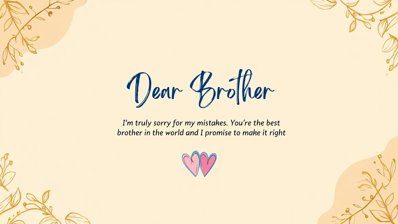 Sorry Messages for Brother