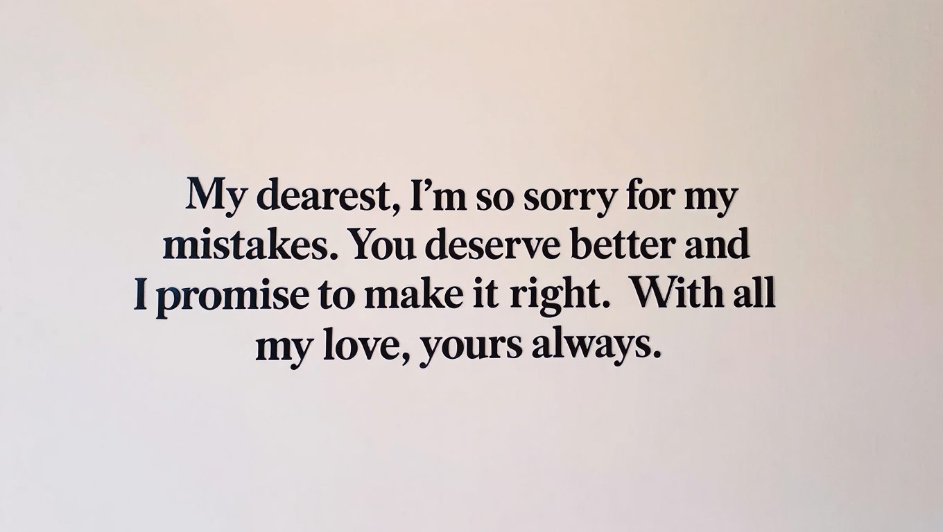 Text Apologies for Girlfriend