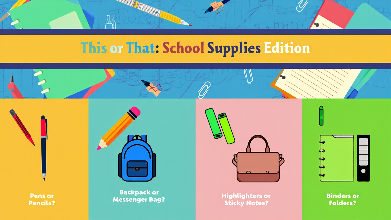  This or That Questions for Back to School