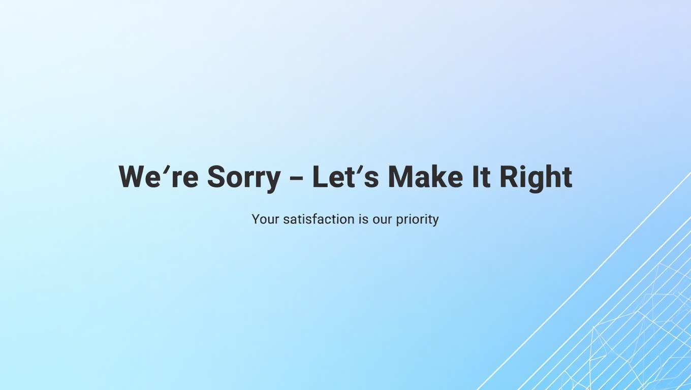Welcome Back Messages After Service Issues