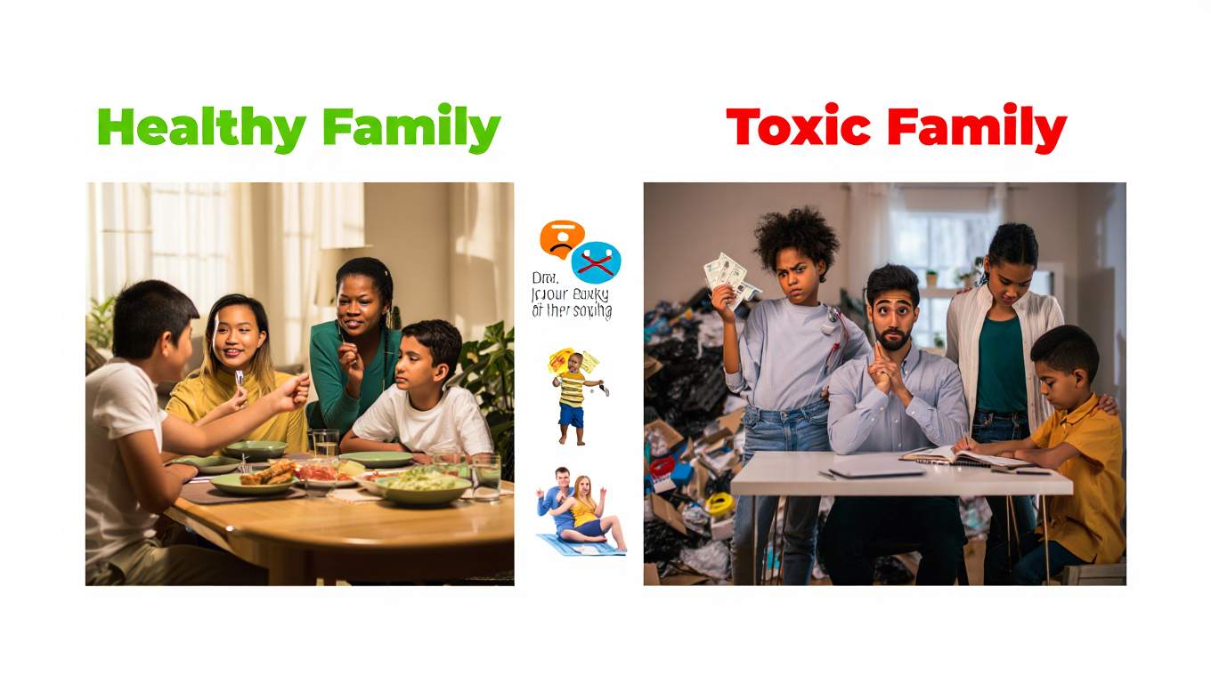 toxic family vs healthy family