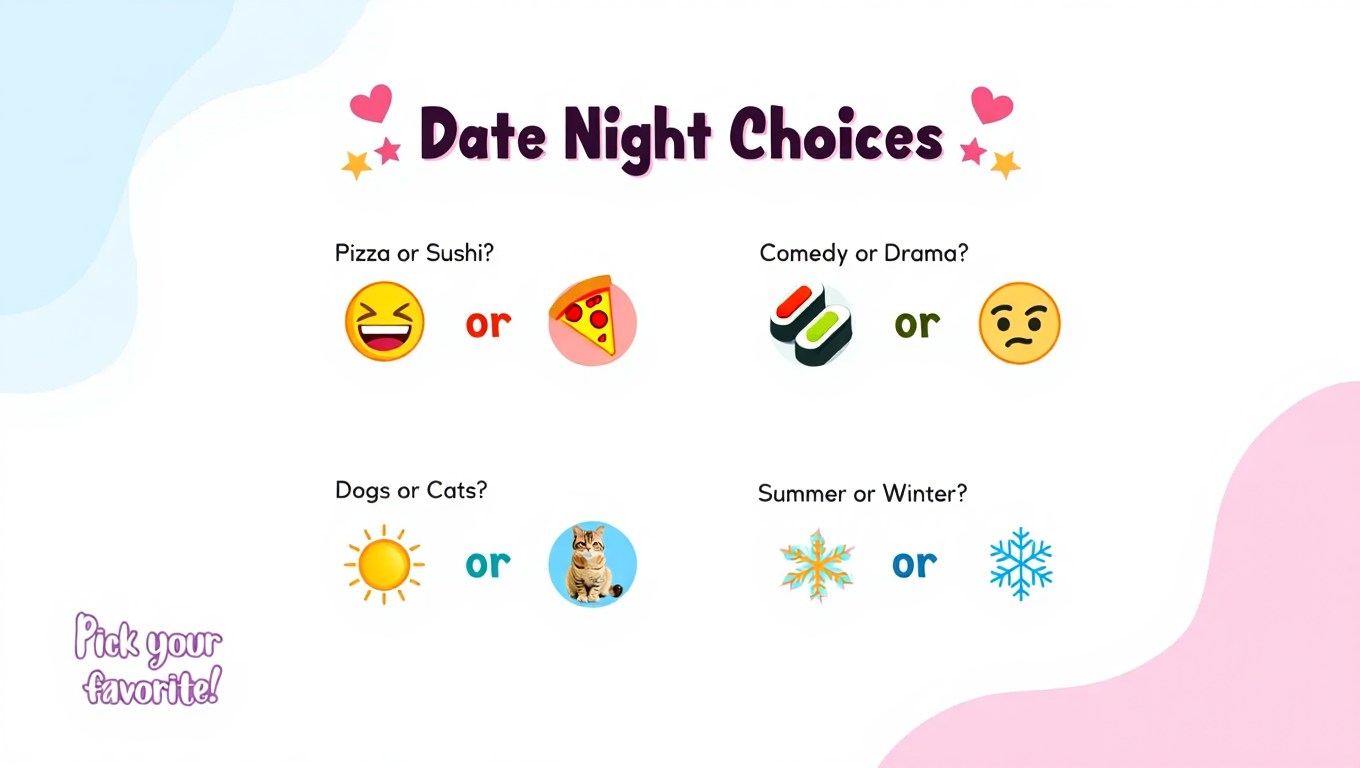 Fun and Light This or That Questions for a First Date