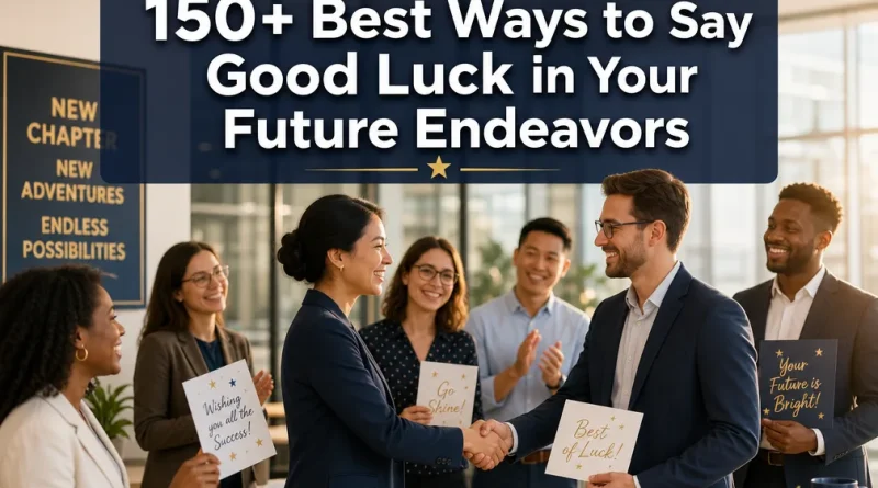 Best Ways to Say Good Luck in Your Future Endeavors