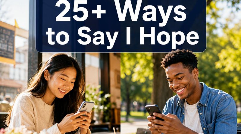 Other Ways to Say I Hope