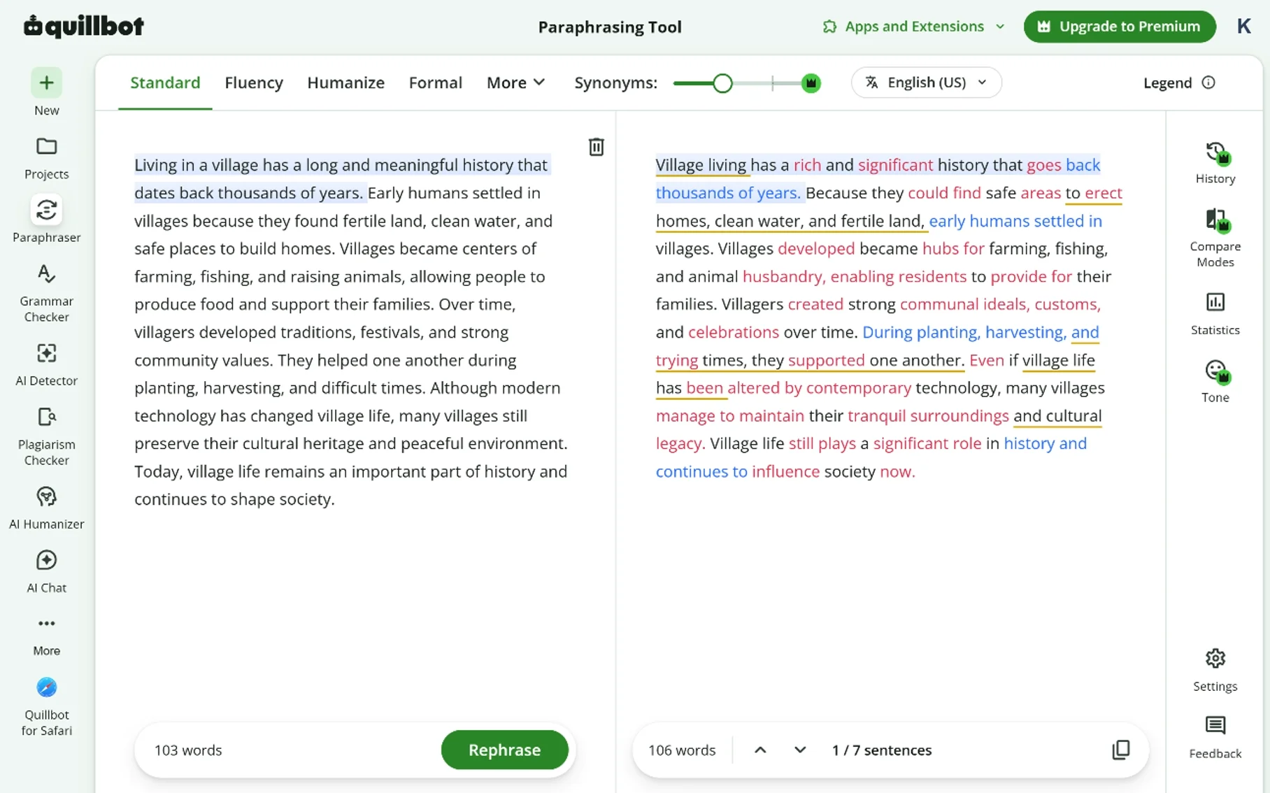Paraphrasing Tool by QuillBot