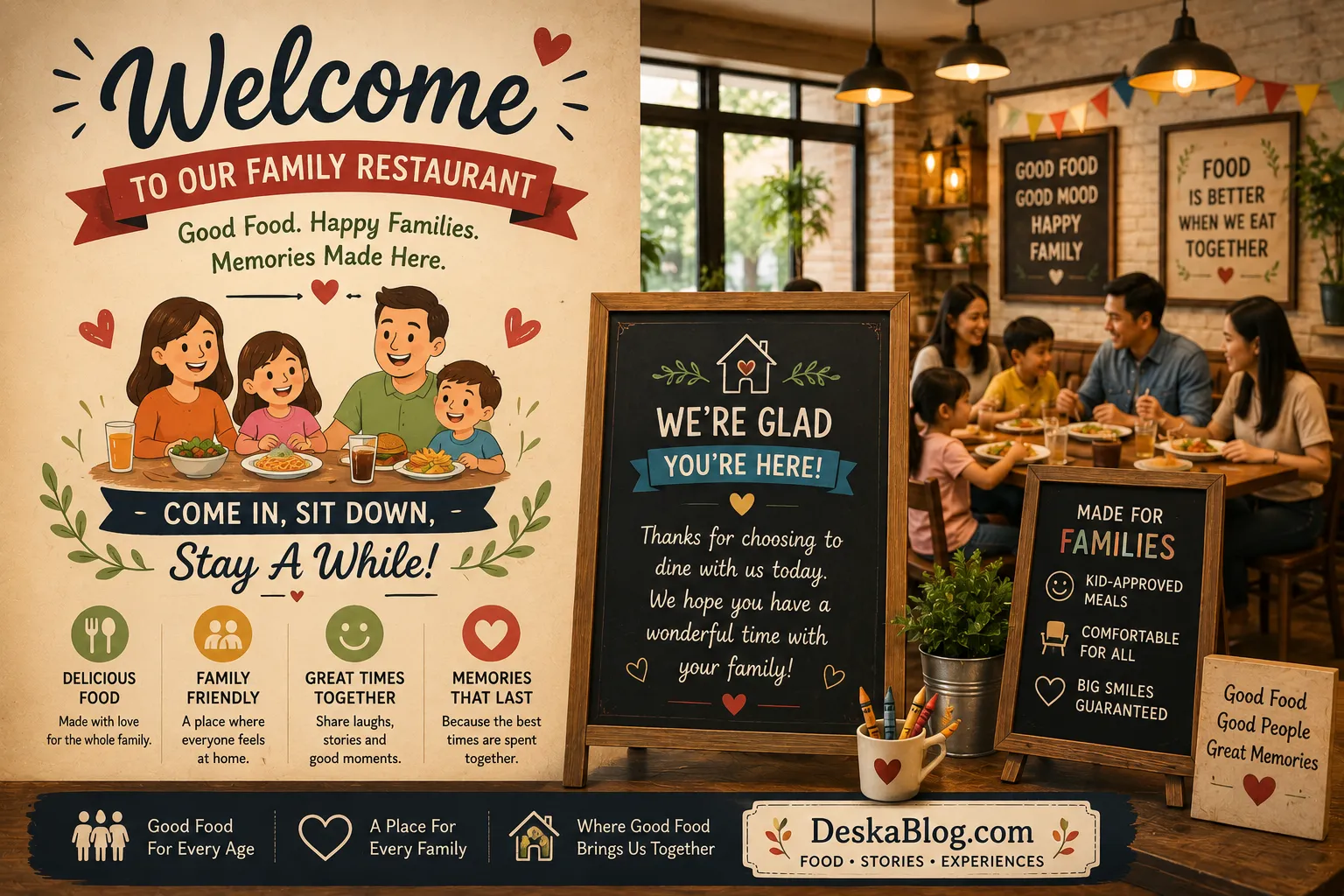 Family Restaurant Welcome Messages