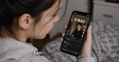 Gen Z girl watching TikTok SYBAU