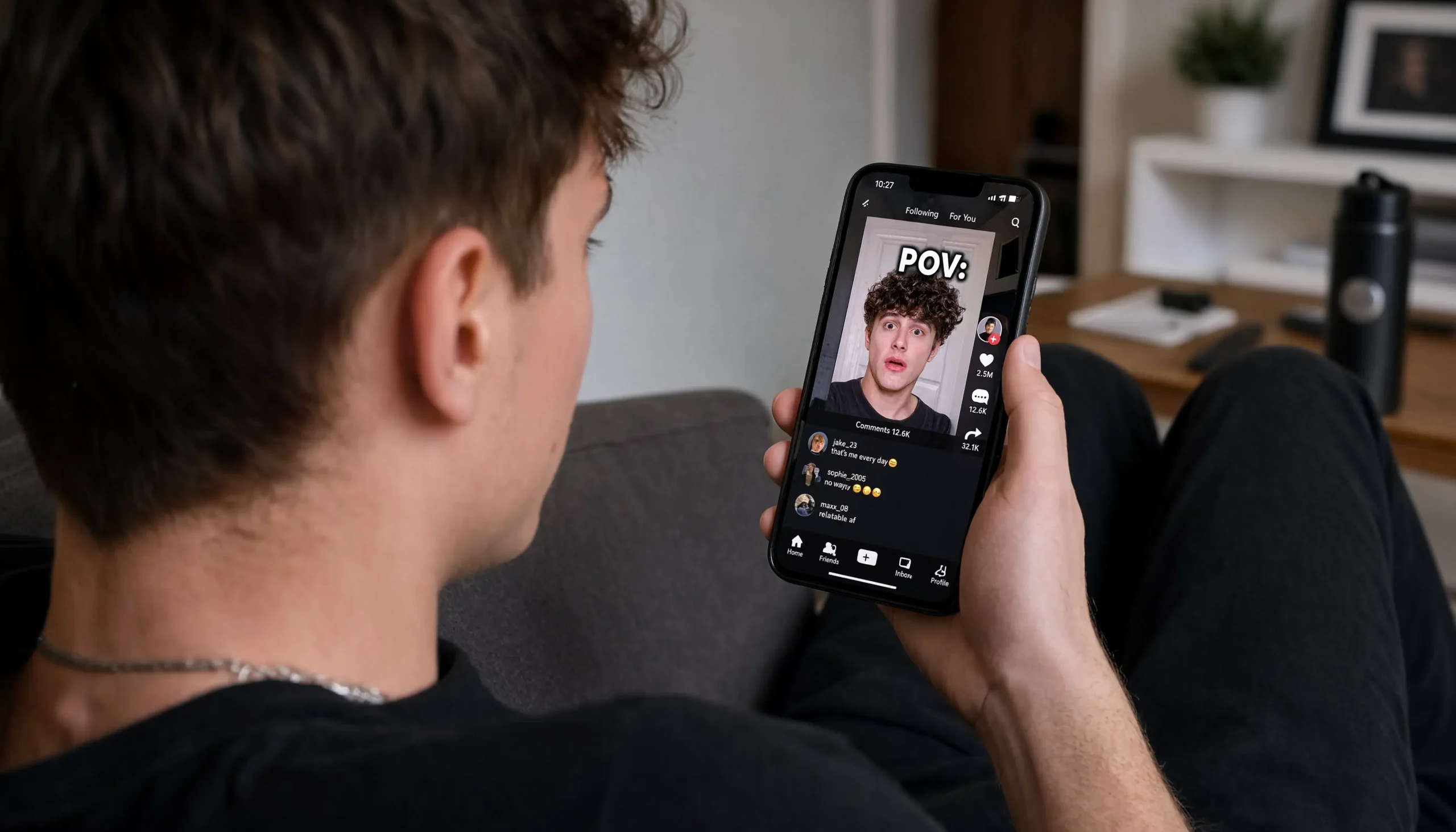 What Does POV Mean? On TikTok: The Full Story Behind the Acronym 3 Gen Z watching TikTok POV video scaled
