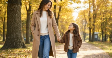 Mother and Child Walking