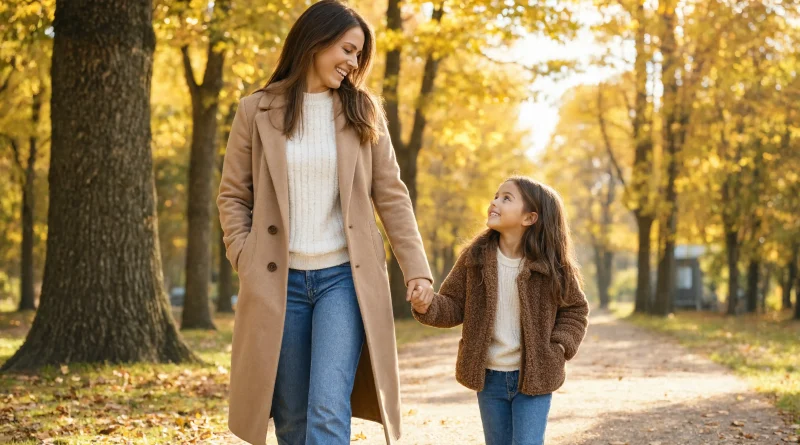 Mother and Child Walking