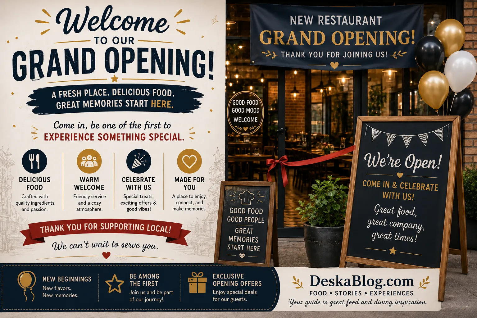 New Restaurant Grand Opening Welcome Messages