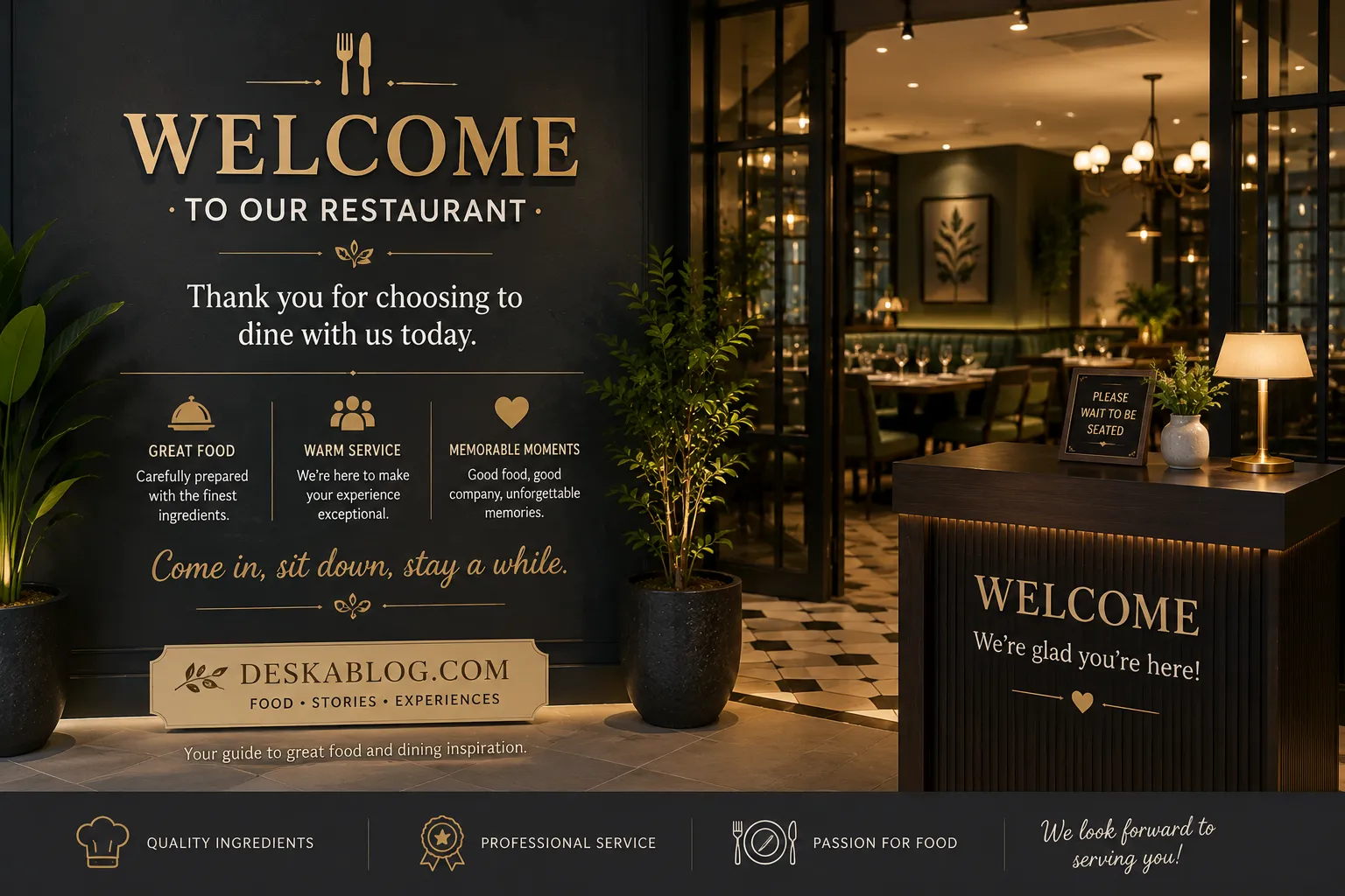 Professional Restaurant Welcome Messages