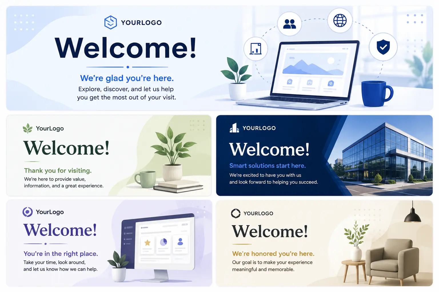 Professional Welcome Messages for Websites