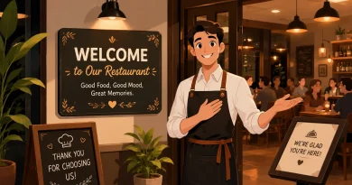 Restaurant Welcome Message Examples