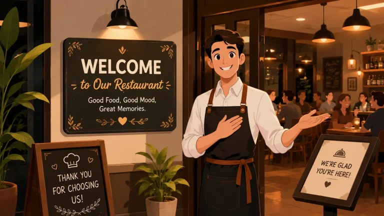 250+ Restaurant Welcome Message Examples for Every Occasion, Menu, Sign, and Screen