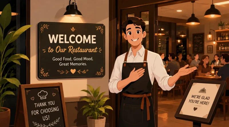 Restaurant Welcome Message Examples