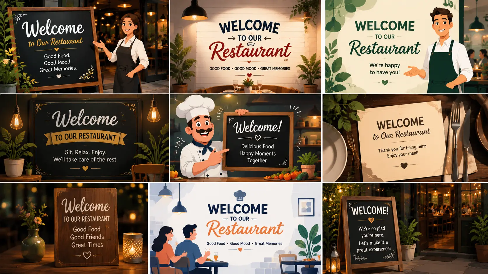 Restaurant Welcome Message