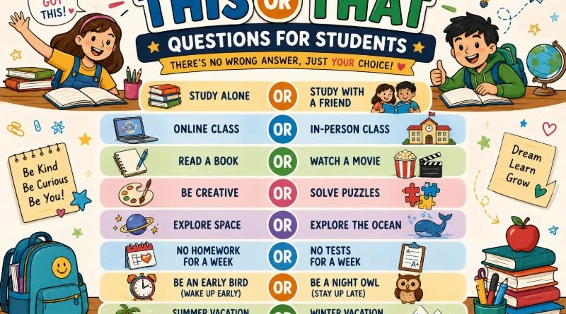 This or That Questions for Students