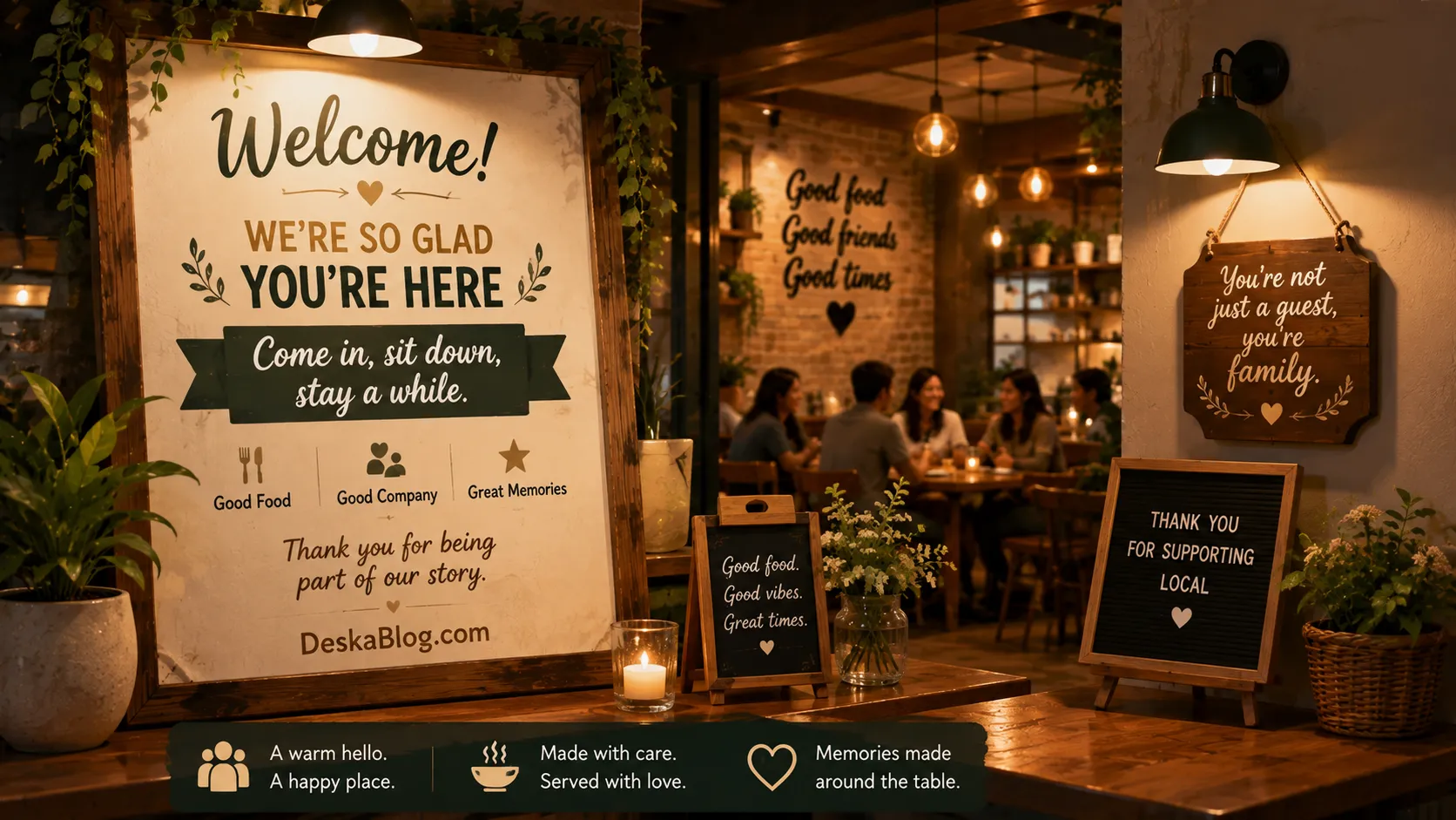 Warm and Friendly Restaurant Welcome Messages