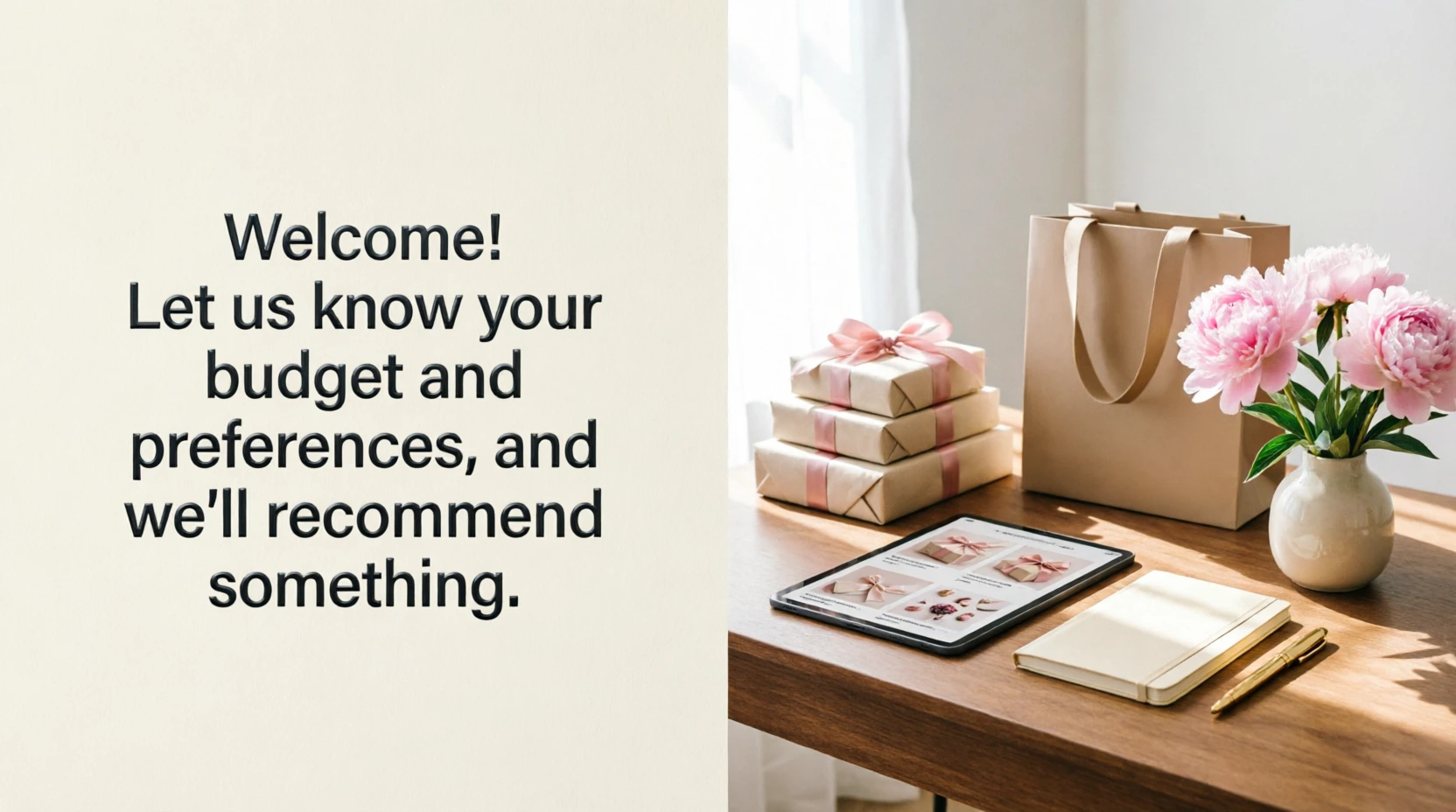 Welcome Messages for Product Recommendations